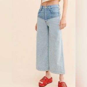 Triarchy Colourblock Wide Leg Jeans